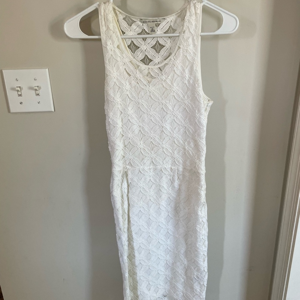 Banana Republic White Lace Dress